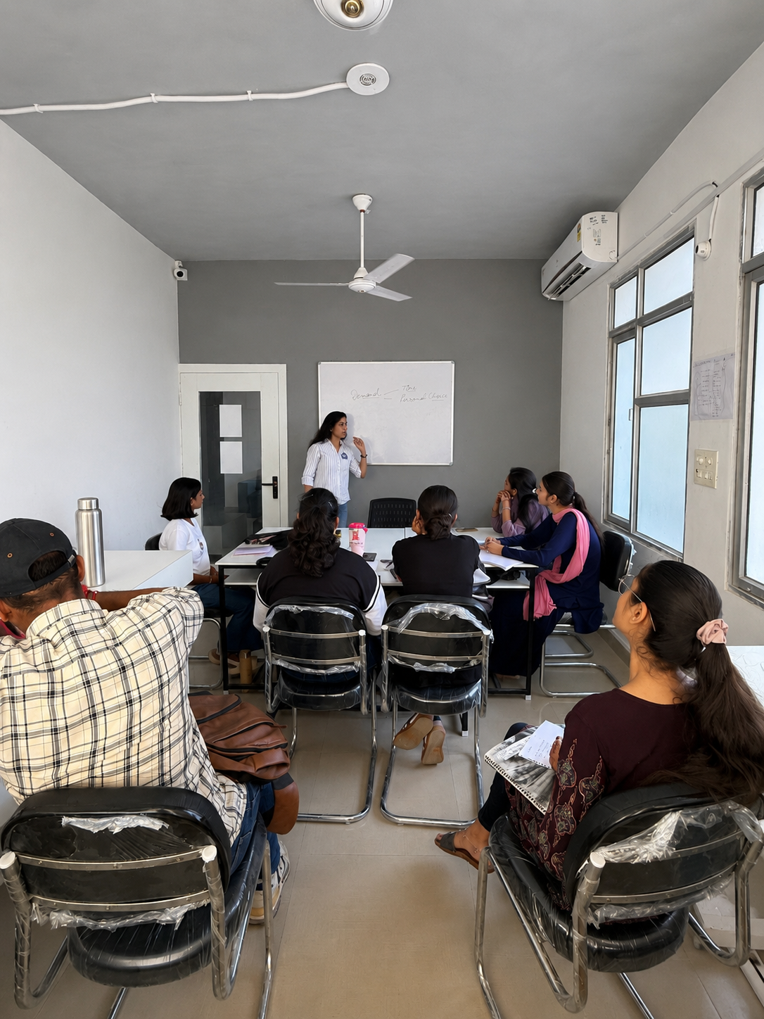 Personality development class for fashion students at INSD Hisar